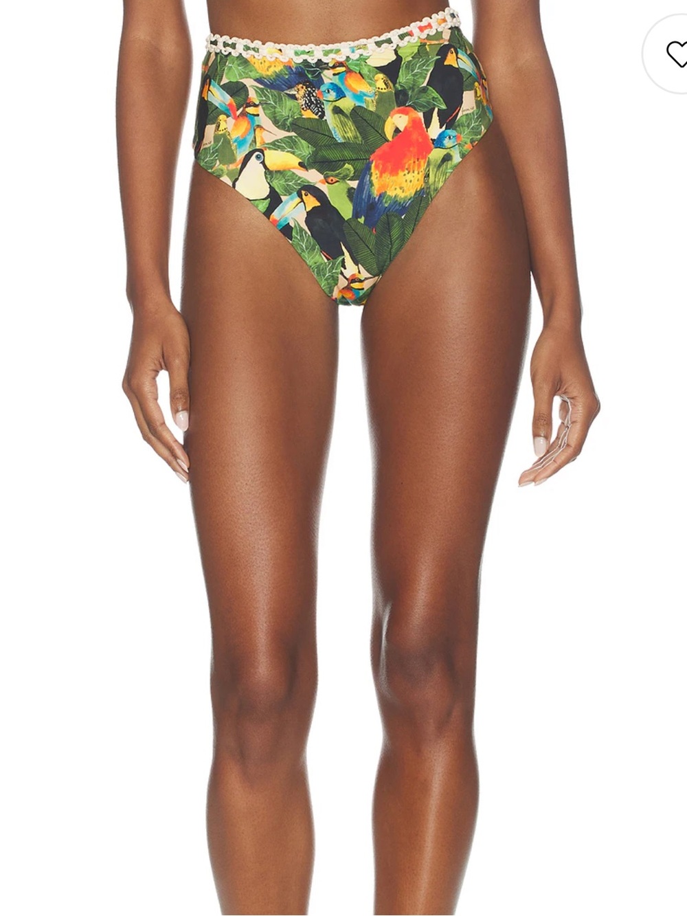 NWT Farm Rio Bird Leaves High Waist Bikini Bottom XL